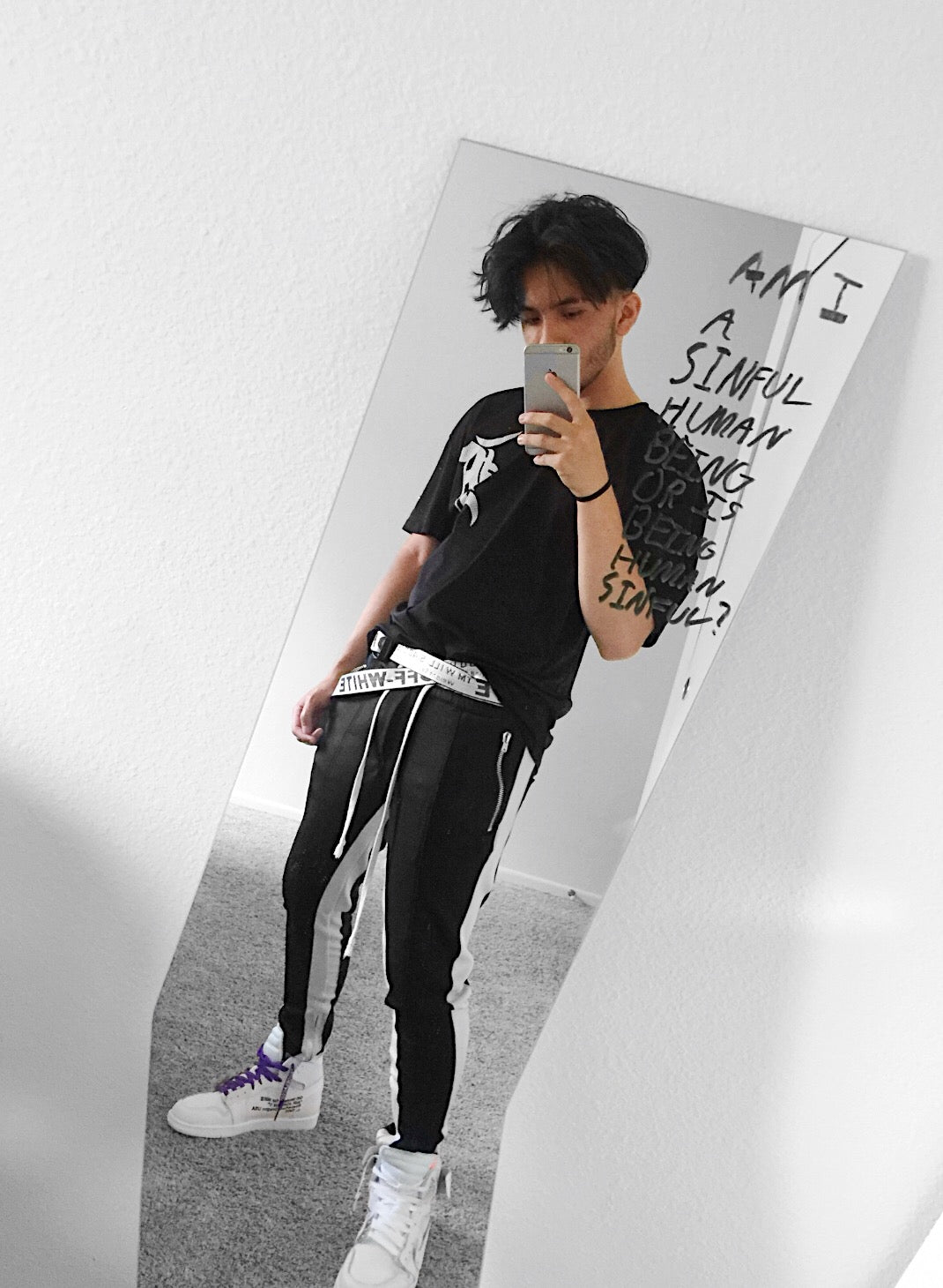 "STRIPED" Track pants